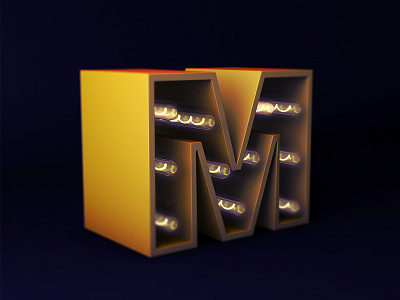 Letter M 3d c4d cinema4d letter lettering