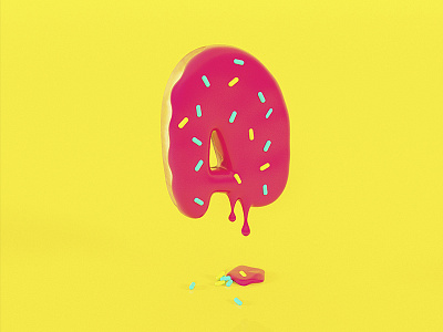 Letter A 3d c4d cinema4d donut letter lettering