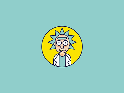 Rick (Rick and Morty) icon illustrator rick and morty
