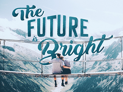 Lettering - THE FUTURE IS BRIGHT lettering procreate
