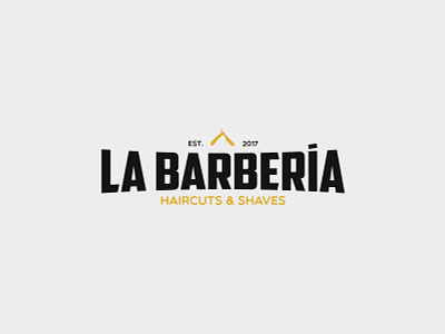 La Barbería brand design brand identity branding design flat isotype logo logo design minimal typography vector