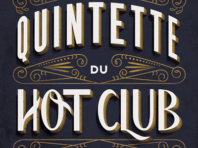 Quintette du Hot Club de France digital painting texture type typography