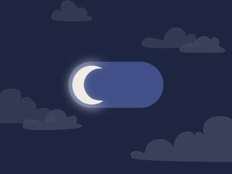Daily UI 015: On / Off Switch 015 animated component daily dailylogochallenge dailyui dailyui015 dark mode day design gif night off on switch toggle ui