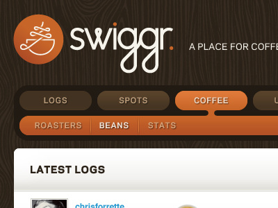 Swiggr coffee nav ui