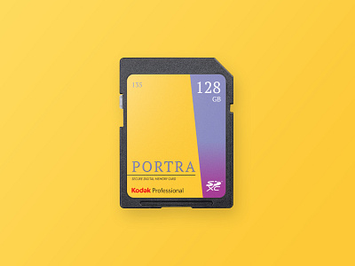 Digital Film Negatives - Portra branding design emulations film negatives minimal retro retrowave sd sd cards typography vector