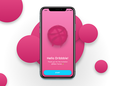 Hello Dribbble! debut illustration iphone onboarding ui