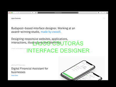 ✨ Personal Website 🕊 design identity interface personal brand ui ux ui design webdesign
