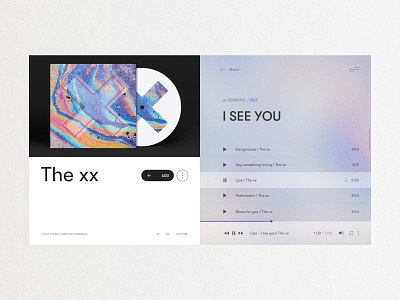Music Player UI concept app design minimal typography ui ux