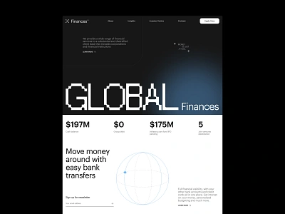 Global Finance Design Concept design minimal ui web