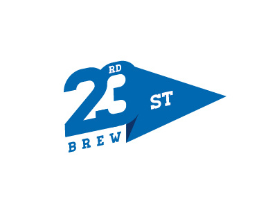 23rd Street Brewery Logo brew brewery community local logo sports sports bar