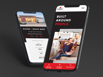 Mobile design for home builder responsive design ui design web design website design