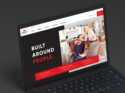 Homepage design for a home builder