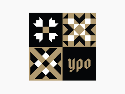 Young Presidents Organization Logo blackletter branding logo mark