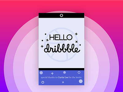 Hey Dribbble! 2d debut design first shot flat