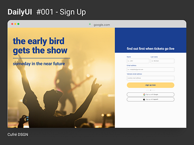 DailyUI #001 - Sign Up