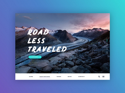 Road Less Traveled iceland layout nature sketch tour travel ui ui design user interface vacation web design webdesign