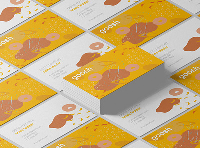 Goosh - Branding Mockup | Yellow Branding brand identity branding branding design business card business card design business cards design illustration logo typography