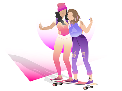 Skater character design character illustration illustration longboard product design skate vaporwave