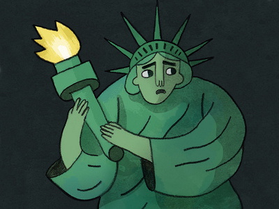 Lady Liberty america editorial fear illustration liberty politics statue