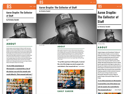 Aaron Draplin Article aaron draplin css html responsive web