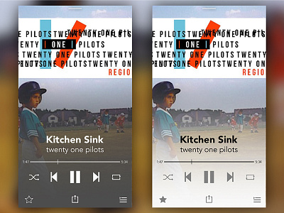 Daily UI #009 009 daily ui music music player player twenty one pilots