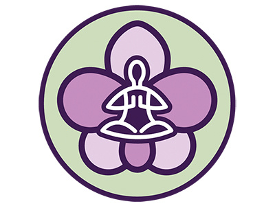 Orchid Asana mark logo mark orchid yoga