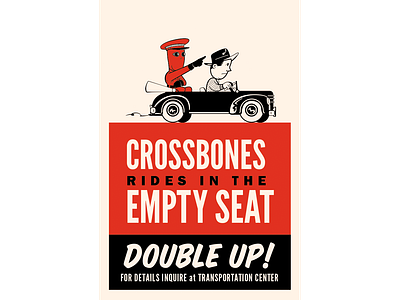 Riding With Crossbones propaganda poster cartooning graphic design illustration poster propaganda vector ww2