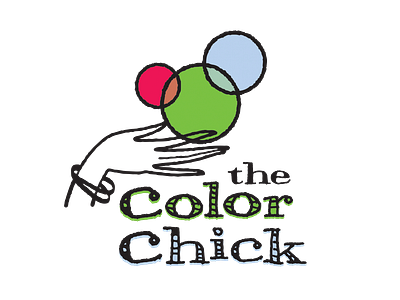 The Color Chick logo branding color graphic design logo mark typography vector