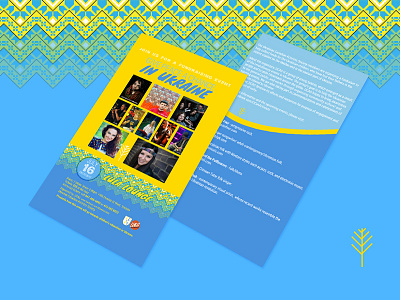Ukraine Fundraiser Poster blue bright fundraiser poster two-sided ukraine yellow