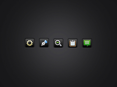 Dark UI Buttons buttons dark gray icons settings