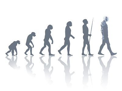 Evolution ai ape artificial intelligence evolution machine monkey robot westworld