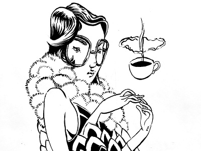 Meditate. character design illustration ink brush twinbull
