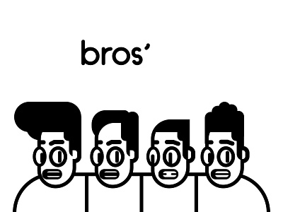 Bros' character design illustration twinbull