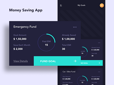 Money Saving App by Kunal Deshmukh on Dribbble