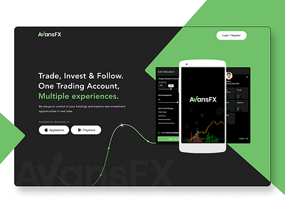 Trading Mobile App Landing Page