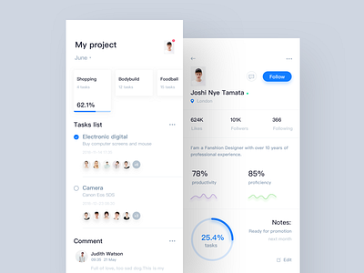 tasks project by Lei Lei for NBSP on Dribbble