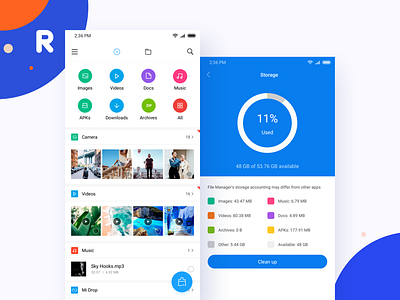 File manager app clean collection file manager ios photo ui