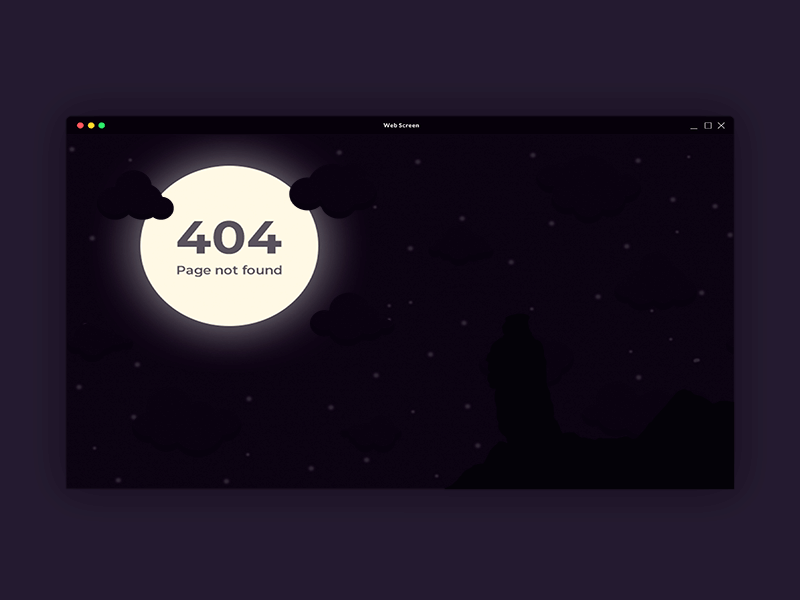 Daily UI 008 : 404 008 404 daily enchanter moon night page not found sorcerer ui wizard