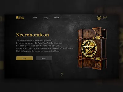 The Necronomicon book fantasy horror landing library lovecraft necronomicon