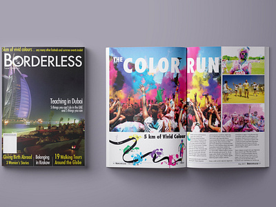 Borderless Travel Magazine Layout