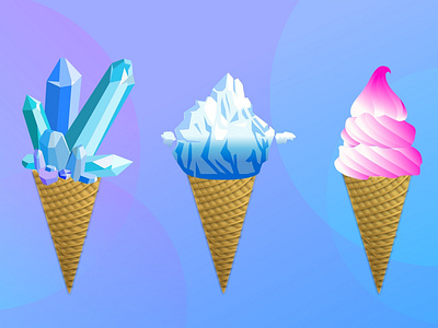 Ice Ice Ice Cream illustration vector