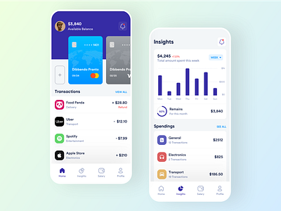 DigiPay Fintech Mobile App Design by Dibbendo Pranto on Dribbble