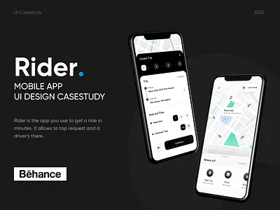 Ride Share App Design Casestudy booking casestudy mobile app ride share rideshare taxi ui ui design