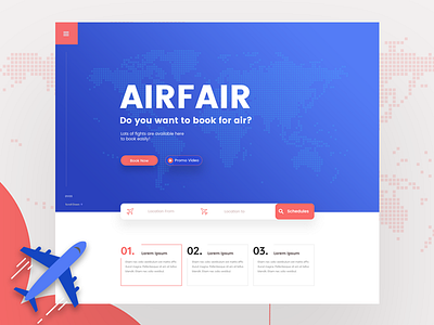 Airfair Flight Homepage air clean cool flight homepage interface ticket web