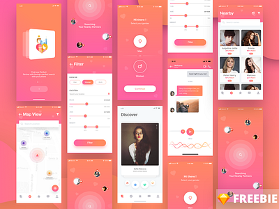 Dating App Design FREEBIE