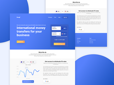 International Money Transfer Website- Homepage Design