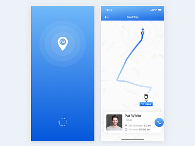 Taxi App Design app clean design mobile ride ride share taxi ui ux