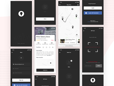 "Bike Hutch"- ios App Design