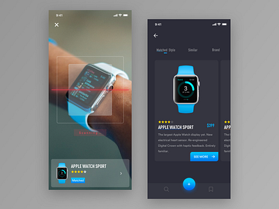 AR- Shopping Concept App app application ar artificial intelligence clean design ecommerce ios ios 10 iphonex mobile scanning shop ui ux vr watches