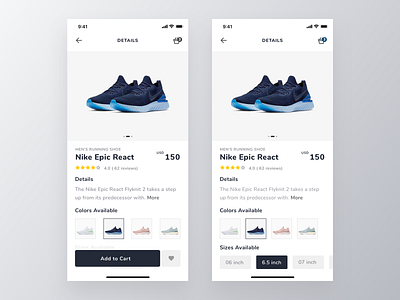 Sneaker Shop App addidas android android app design app buy clean colorful ecommerce ios nike sell shoe shop sneaker ui